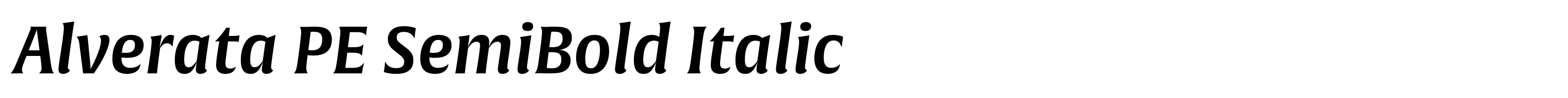 Alverata PE SemiBold Italic
